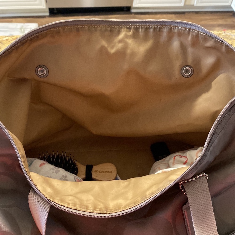 Coach nylon weekender tote with cosmetic bag - Picture 4 of 4